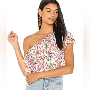 DEVLIN Vicky Top White Rosebud Top size S